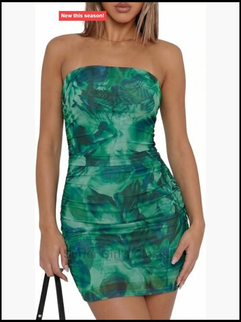 Sexy Strapless Bodycon Mini Dress, Ruched Tube Party Dress